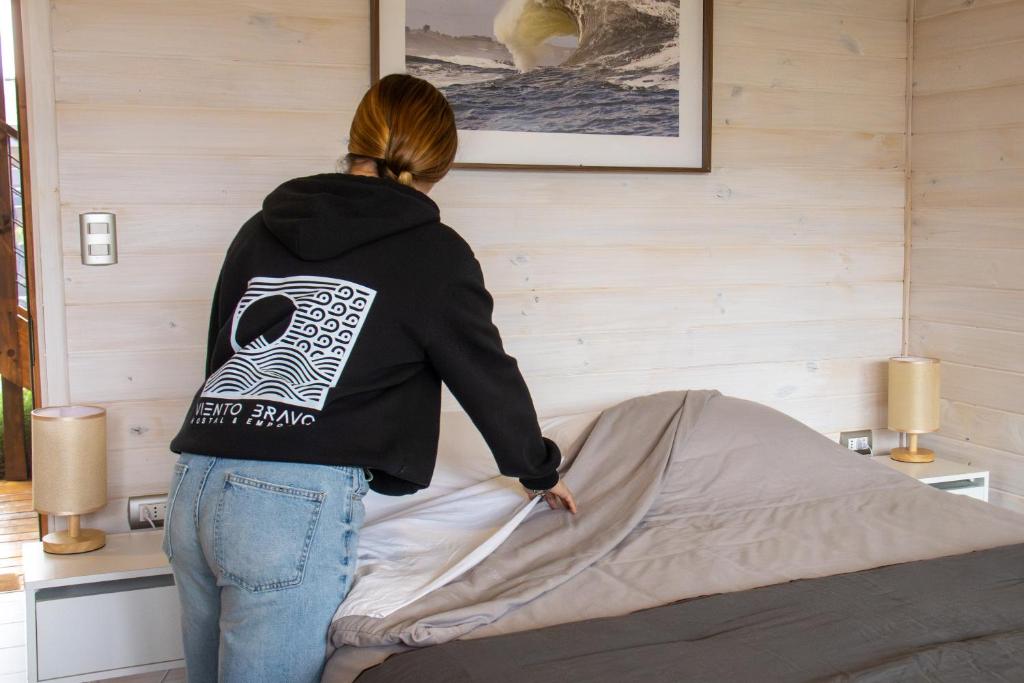 Postel nebo postele na pokoji v ubytování VIENTO BRAVO