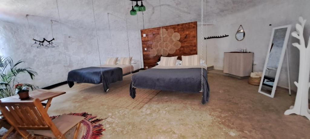 Postel nebo postele na pokoji v ubytování Bagos do Vilar