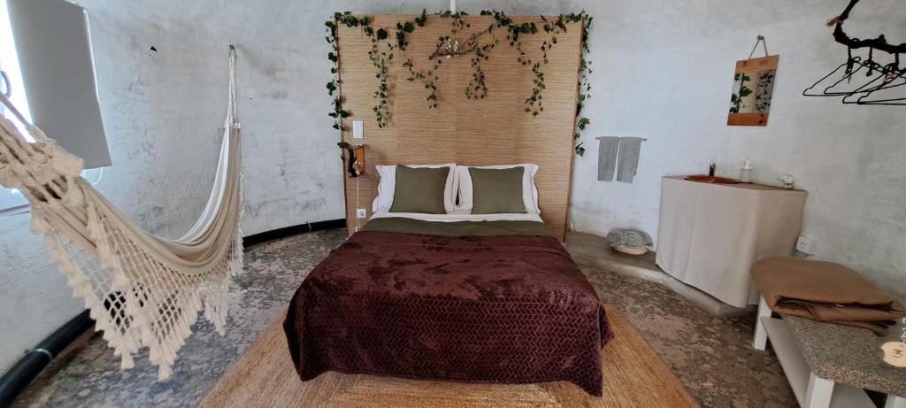 Postel nebo postele na pokoji v ubytování Bagos do Vilar