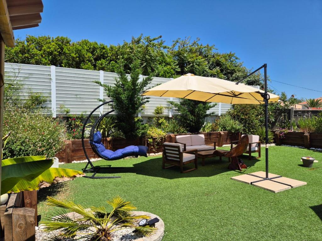 Zahrada ubytování Villa Marguy - 100 m de l'Océan