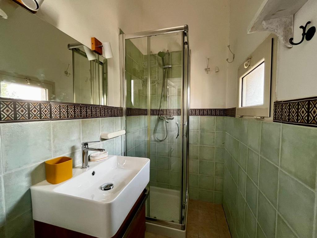 Koupelna v ubytování Casina Grassi