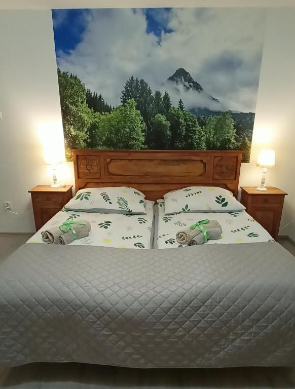 Posteľ alebo postele v izbe v ubytovaní Nad Strumykiem
