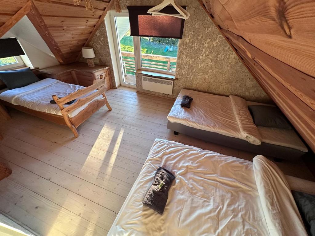 Postel nebo postele na pokoji v ubytování Kaldavere Tourism Farm