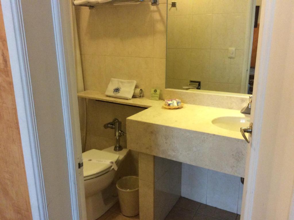 Koupelna v ubytování Hotel Historia