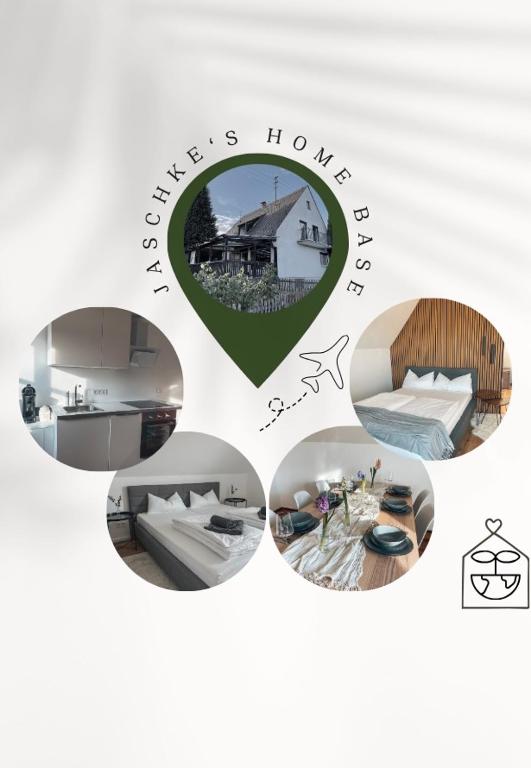 a collage of photos of a house at Your Home Base - Vacation & Work close to Munich in Dachau