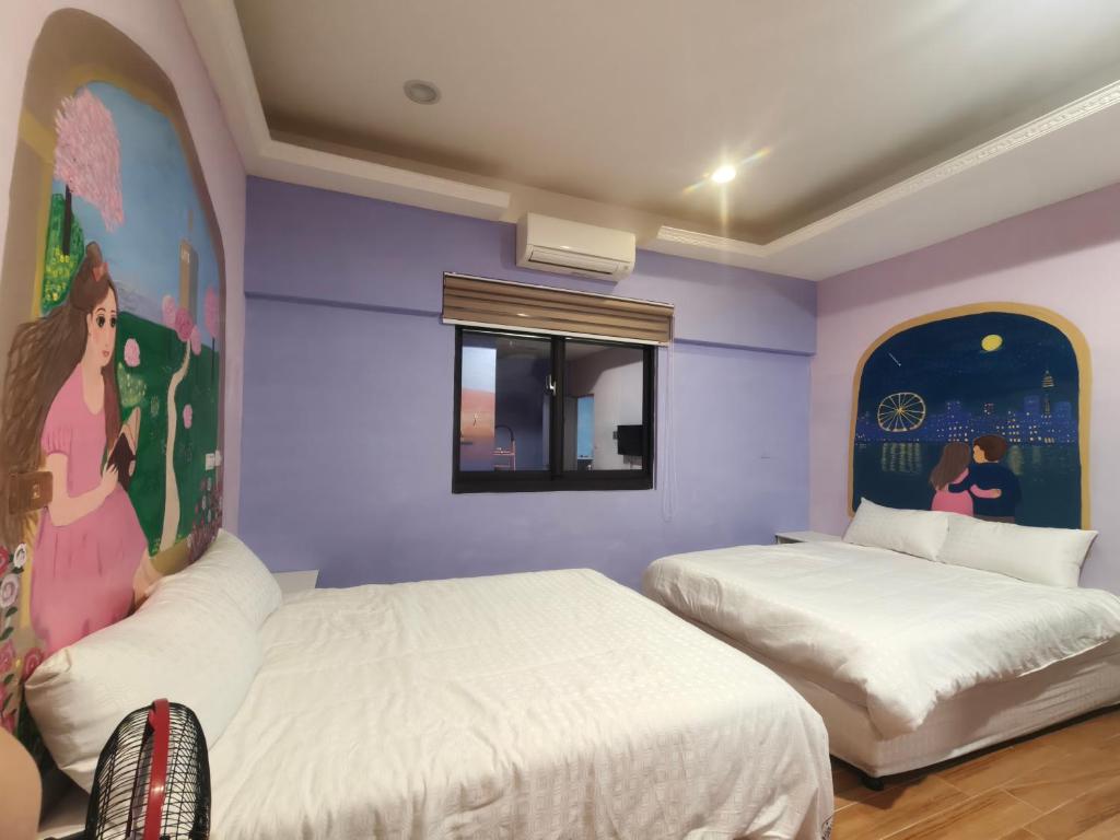Postel nebo postele na pokoji v ubytování Xinyuanbao Shangshi Homestay