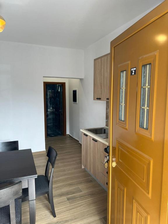 Kuchyň nebo kuchyňský kout v ubytování Guesthouse vlore