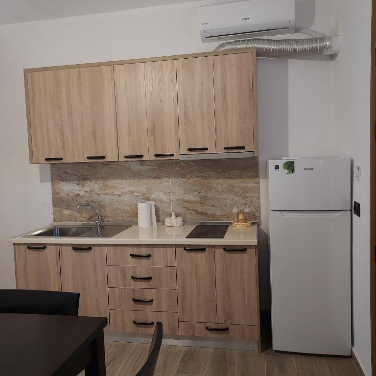 Kuchyň nebo kuchyňský kout v ubytování Guesthouse vlore
