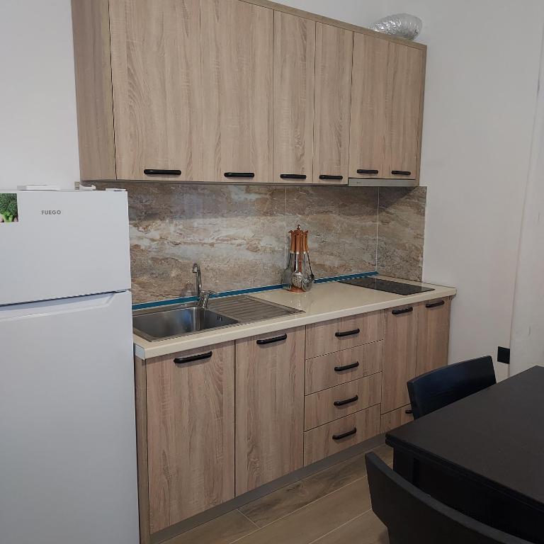 Kuchyň nebo kuchyňský kout v ubytování Guesthouse vlore