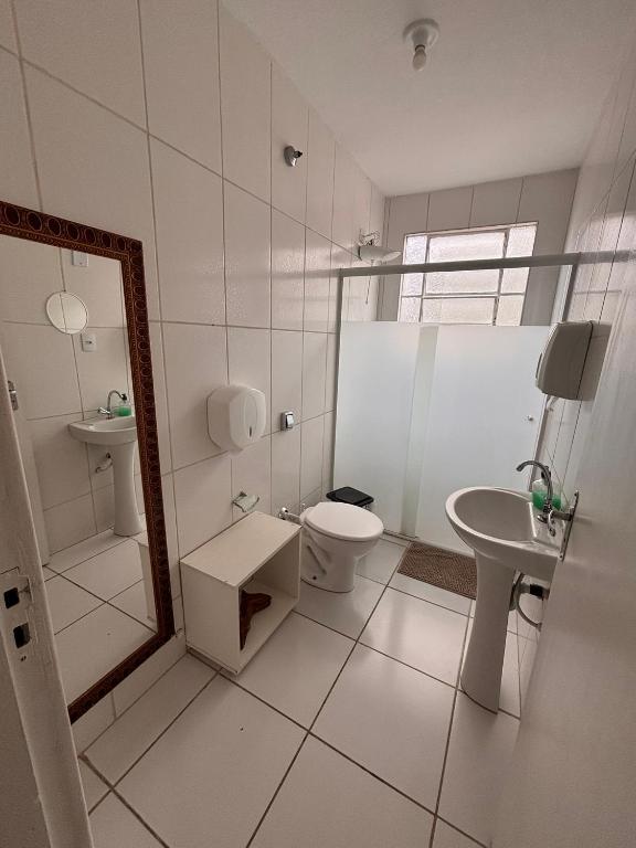 Koupelna v ubytování Hostel Pousada Curitiba Budget