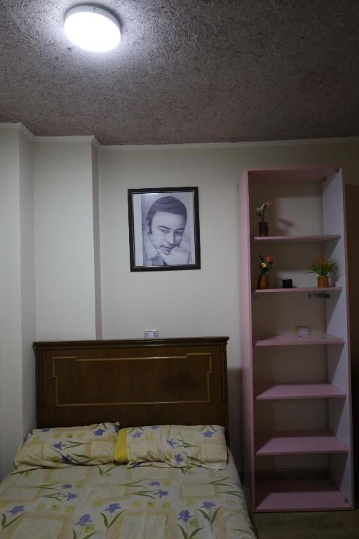 Postel nebo postele na pokoji v ubytování منتجع الندي