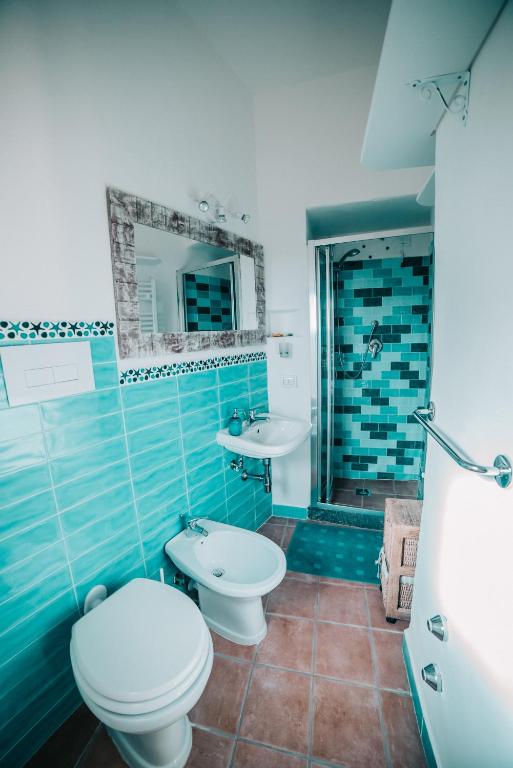 Koupelna v ubytování B&B Calandrella