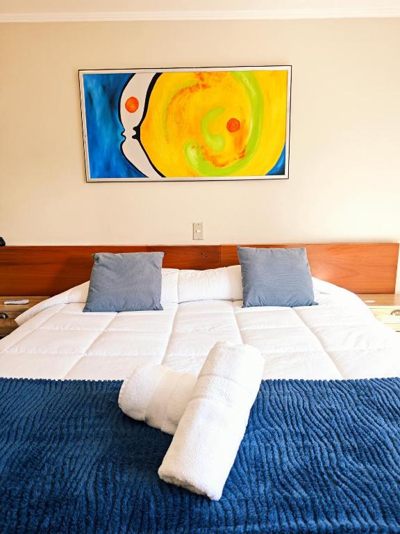 Postel nebo postele na pokoji v ubytování Hotel Ágora