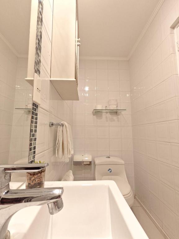Koupelna v ubytování Hotel Ágora