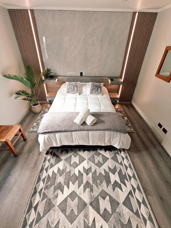 Postel nebo postele na pokoji v ubytování Hotel Ágora