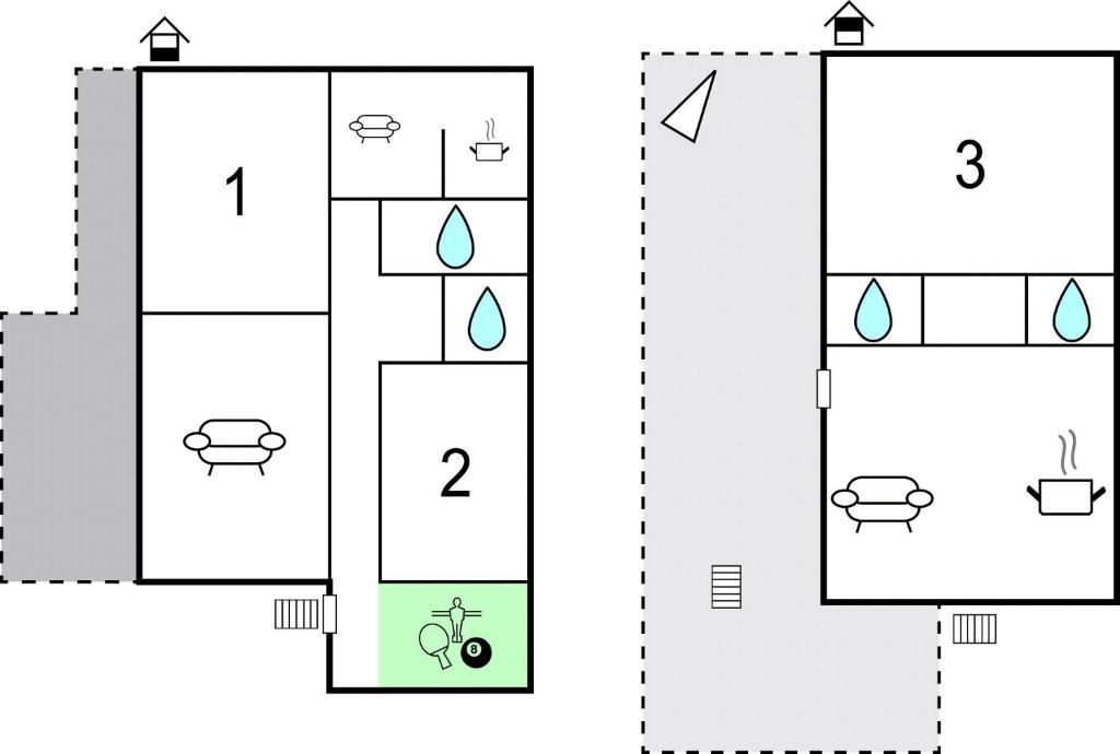 Plan piętra w obiekcie Lovely Home In Klenovica With Kitchen