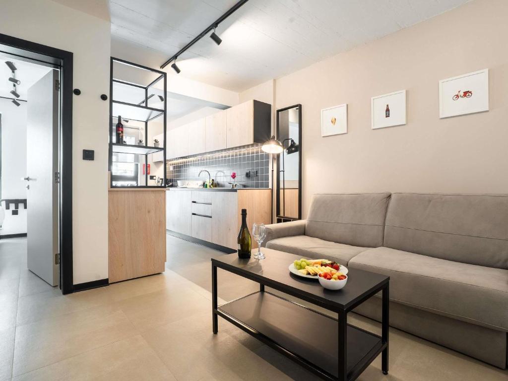 Kuchyň nebo kuchyňský kout v ubytování Aparthotel Adagio Malta Central