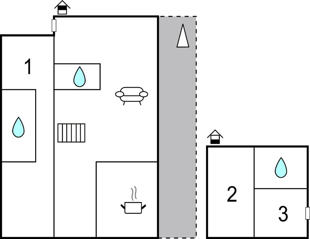 Plán poschodí v ubytovaní 3 Bedroom Pet Friendly Home In Trencall