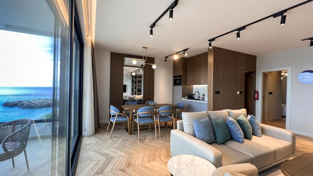 Kuchyň nebo kuchyňský kout v ubytování Apart hotel Emiia