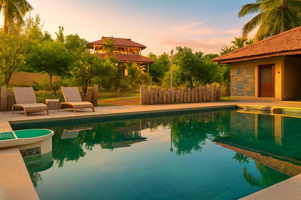 Πισίνα στο ή κοντά στο Akshaya Bungalow by Sparsa