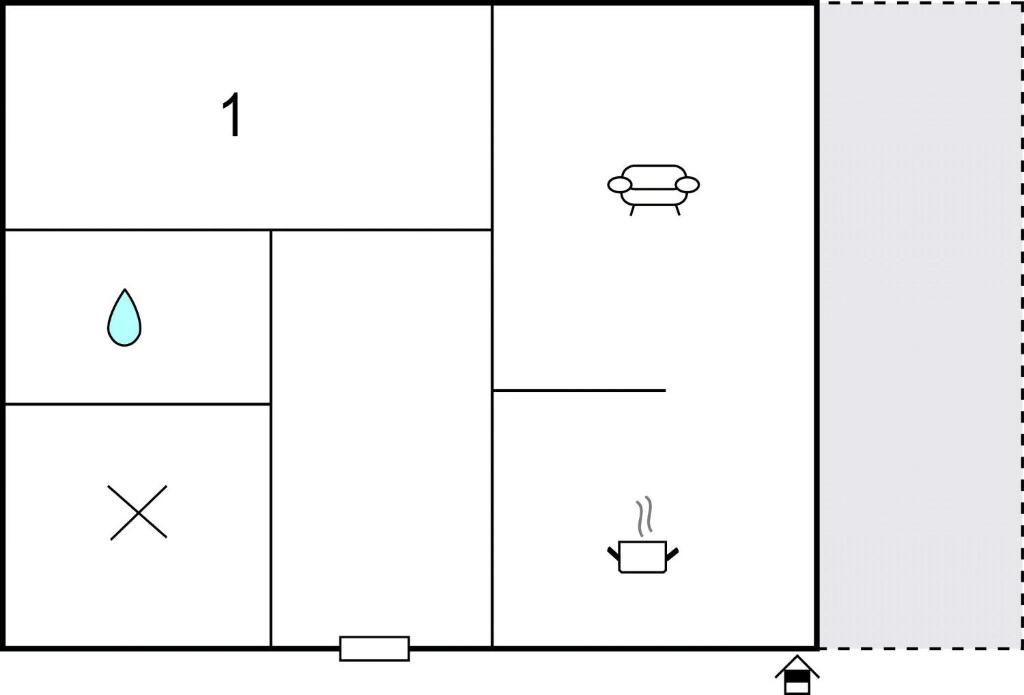 Plan piętra w obiekcie 1 Bedroom Nice Apartment In Stara Baska