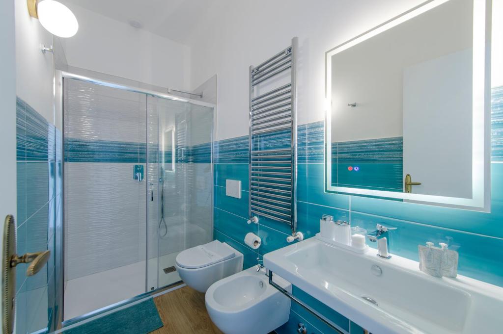 Koupelna v ubytování Malù B&B