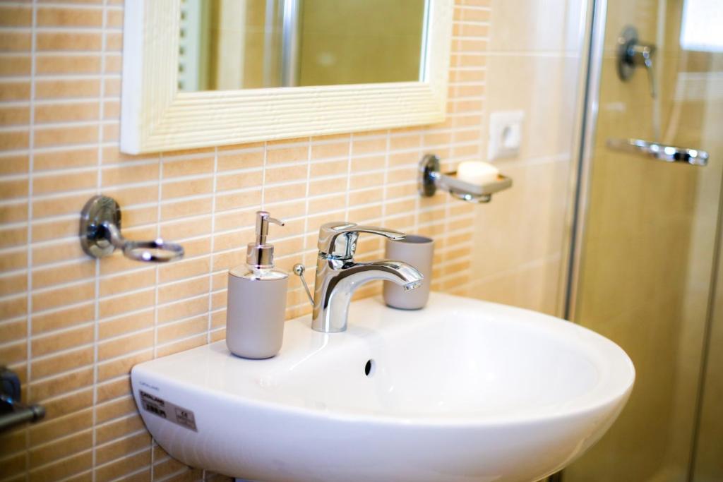 Koupelna v ubytování B&B Le Bianche