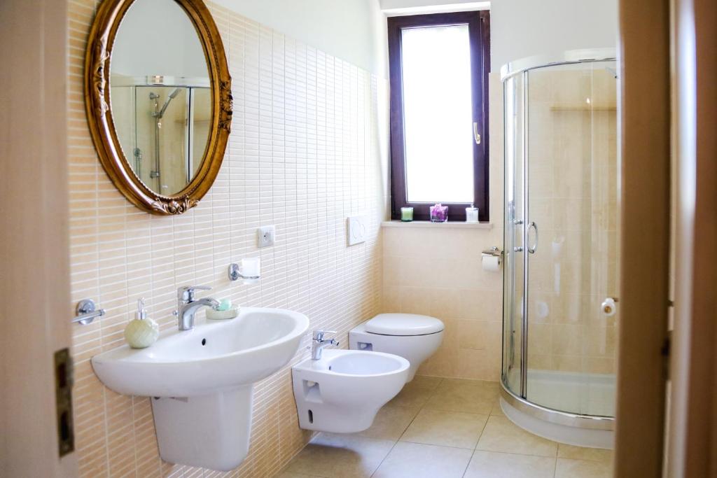 Koupelna v ubytování B&B Le Bianche