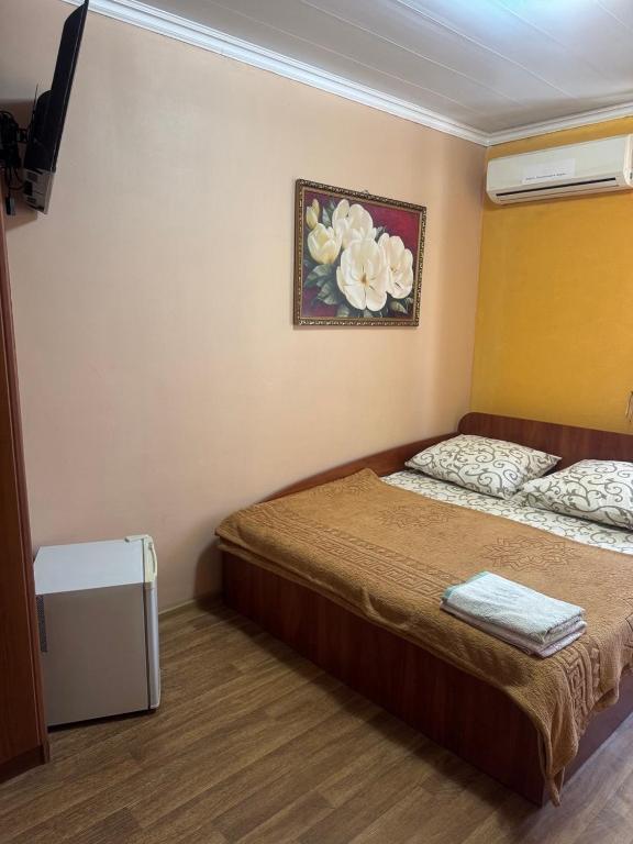 Postel nebo postele na pokoji v ubytování Domik na Fontane