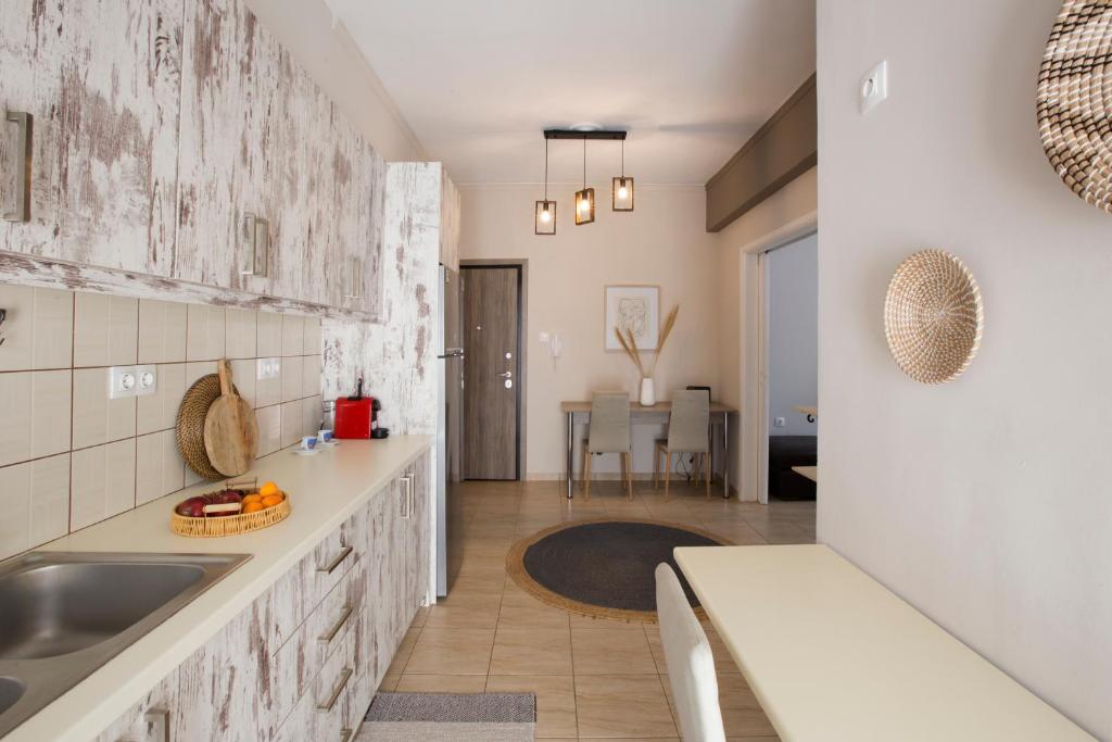 Η κουζίνα ή μικρή κουζίνα στο Downtown Apartment