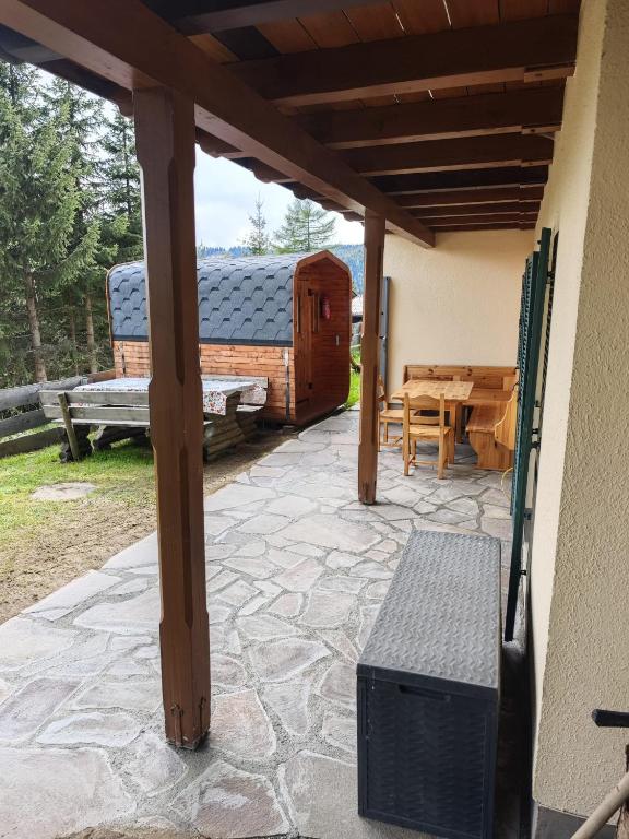Patio nebo venkovní prostory v ubytování Bergzeit Klippitz