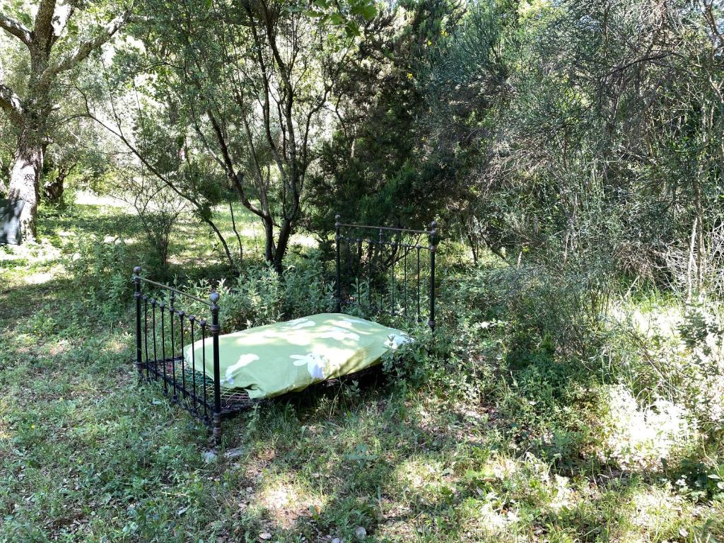 Zahrada ubytování Chalet avec piscine privée dans la forêt