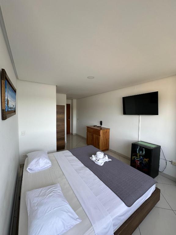 TV a/nebo společenská místnost v ubytování Hotel Bahia Guatape