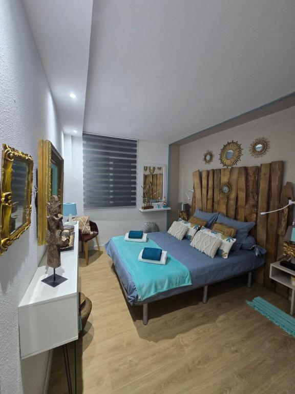 Postel nebo postele na pokoji v ubytování Superbe appartement avec solarium et piscine communautaire