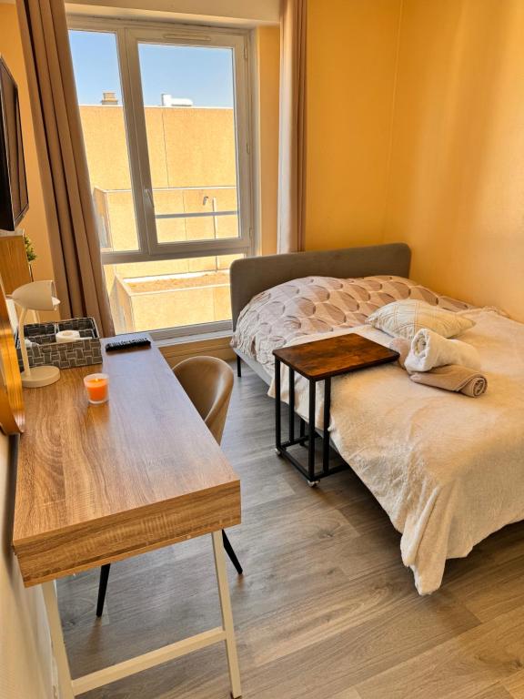 Katil atau katil-katil dalam bilik di Chambre 5 chic cocooning