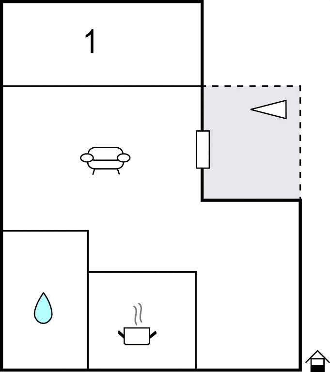 un schéma du processus de conversion d'un objet en un autre objet dans l'établissement 1 Bedroom Awesome Home In Haffkrug, à Haffkrug