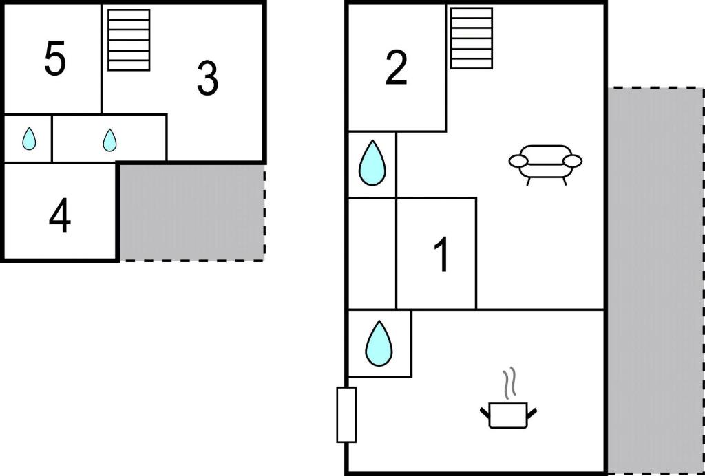 The floor plan of Villa Spera
