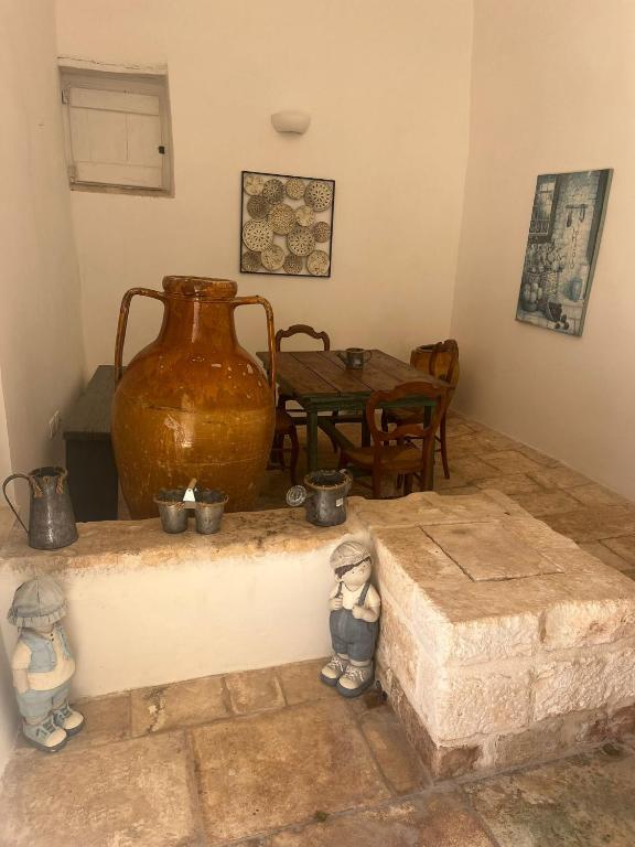 A seating area at Masseria Luco