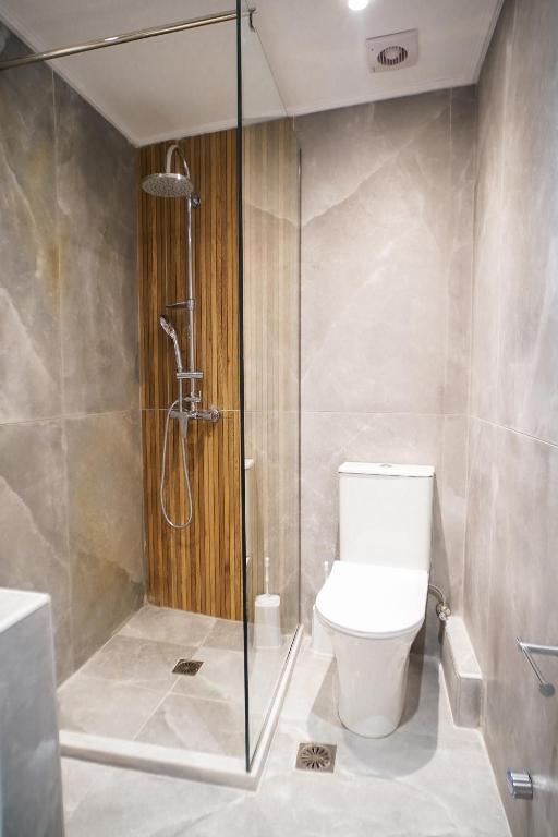 A bathroom at Old Town Studios, Corfu
