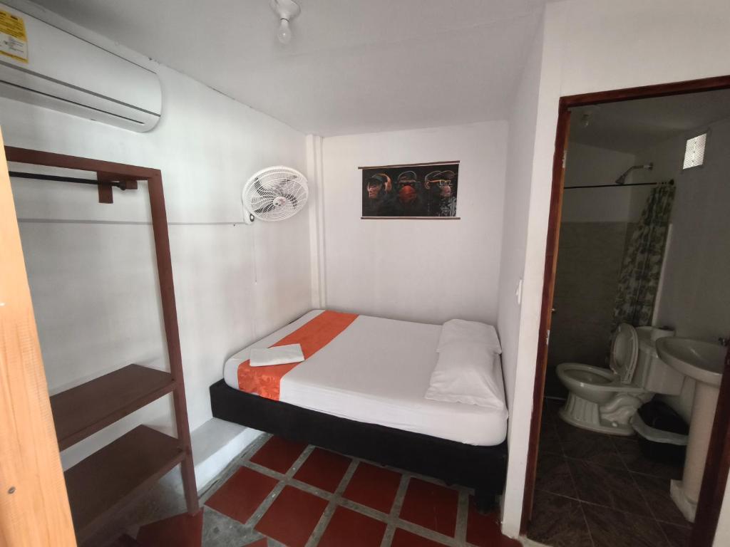 Koupelna v ubytování Cabaña Gaia Rodadero