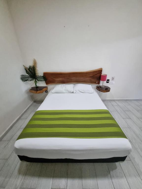 Postel nebo postele na pokoji v ubytování Hotel Brisas Bacalar