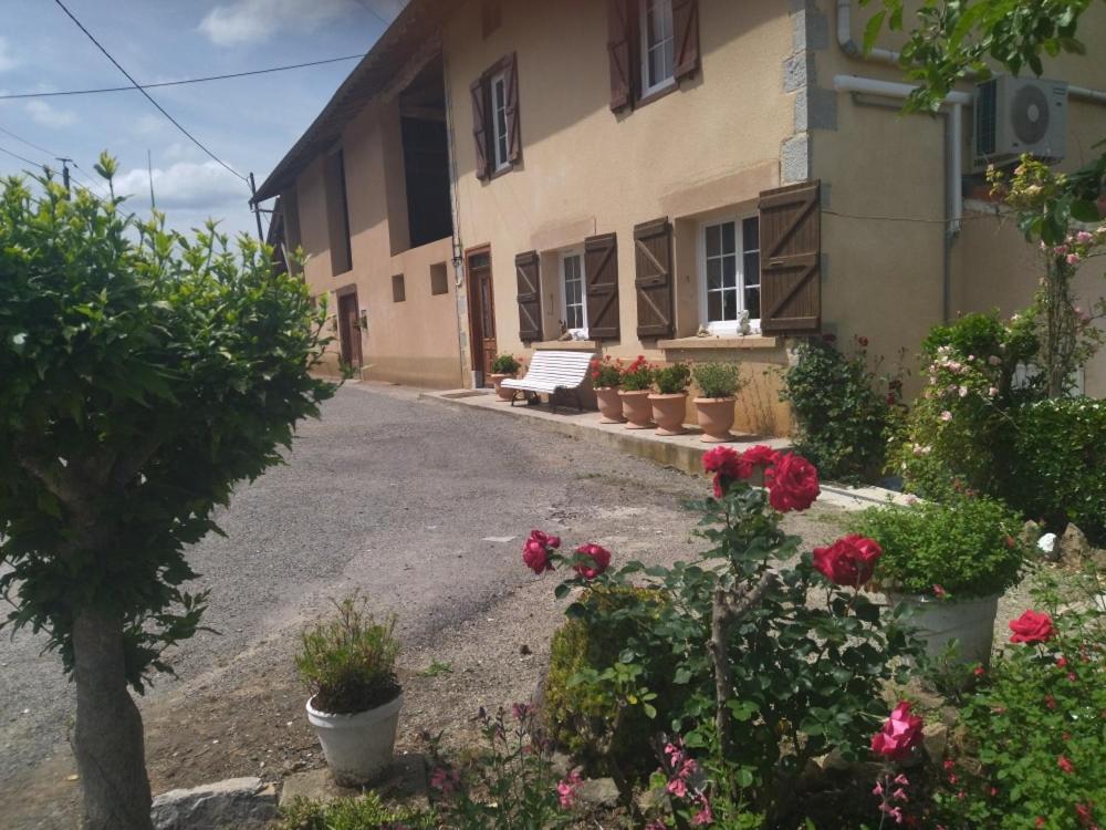 une maison avec des fleurs et un banc devant elle dans l'établissement Domaine de LOLI, à Saint-Girons