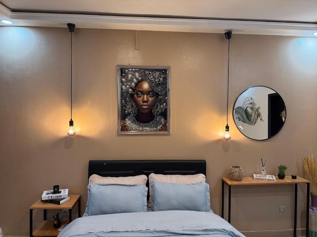 Siyôrô Meublée 객실 침대