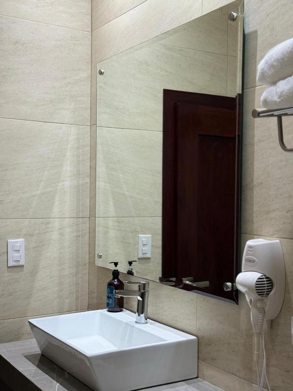 Koupelna v ubytování Hotel Tepeu