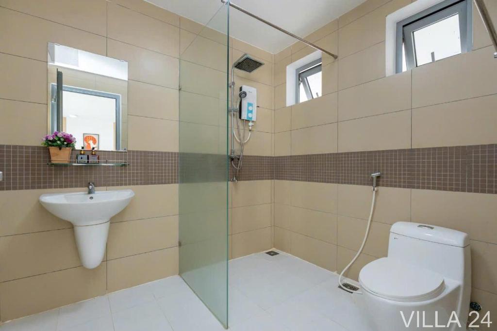 Koupelna v ubytování Villages Bãi Sau Vũng Tàu OCEAN 24 Gần Biển
