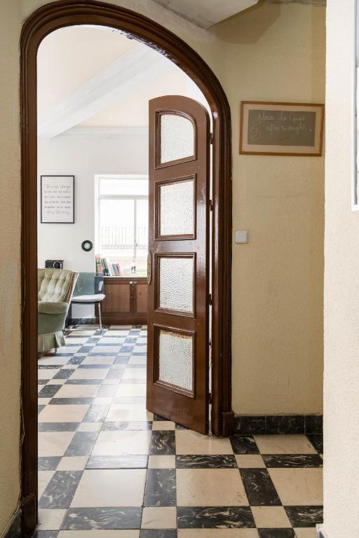 Televízia a/alebo spoločenská miestnosť v ubytovaní Vintage Flat Malaga
