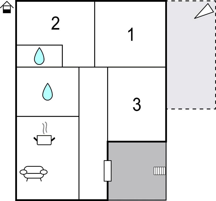 Plan piętra w obiekcie 3 Bedroom Gorgeous Home In Banjol
