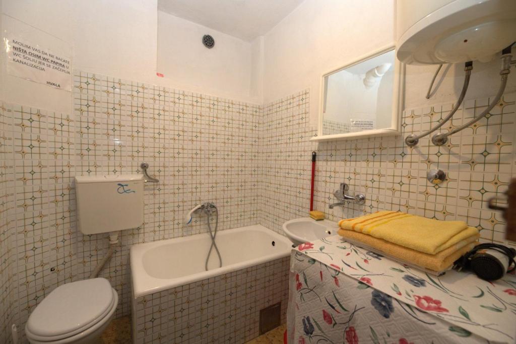 Koupelna v ubytování Maja Apartman