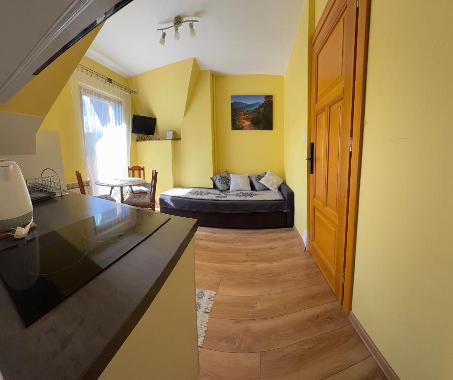 Posteľ alebo postele v izbe v ubytovaní Apartamenty nad Potokiem Aneta Burliga