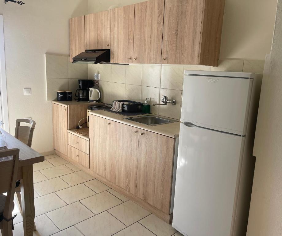 Kuchyň nebo kuchyňský kout v ubytování Sea View Apts & Suites by Pachiplex